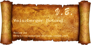 Veiszberger Botond névjegykártya